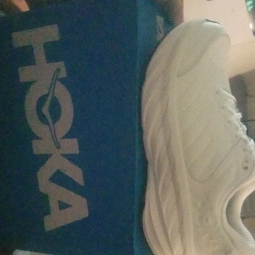Hoka White Athletic Sneakers